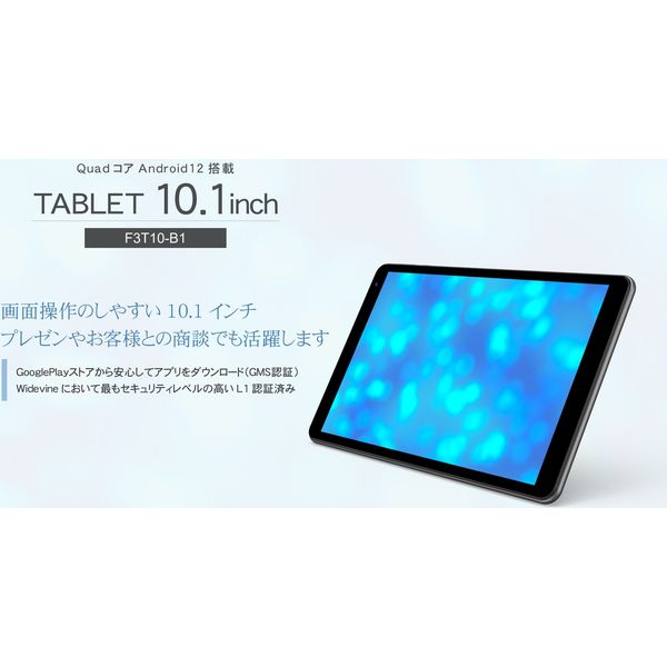 フィールドスリー 10.1インチ タブレット型PC Quadコア Android12搭載 ...