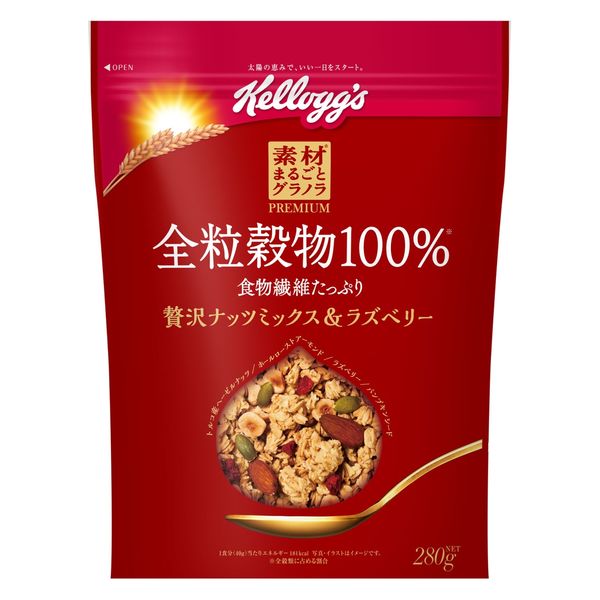 ケロッグ 素材まるごとグラノラ全粒穀物100％ ナッツ＆ベリー 6袋 日本