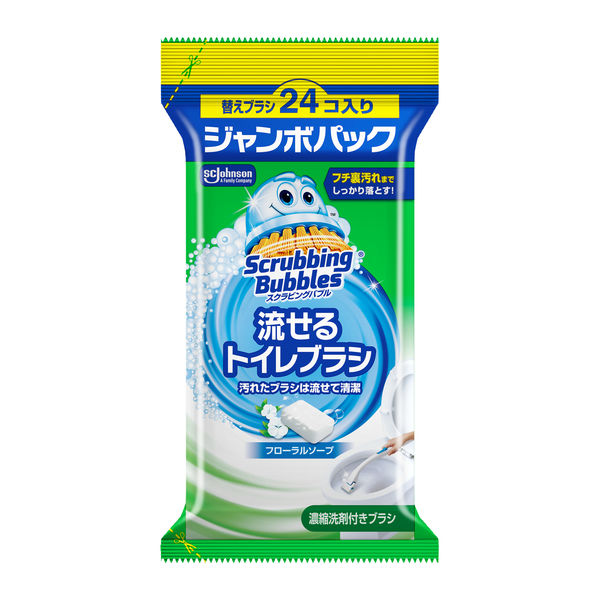 スクラビングバブル 流せるトイレブラシ フローラルソープの香り