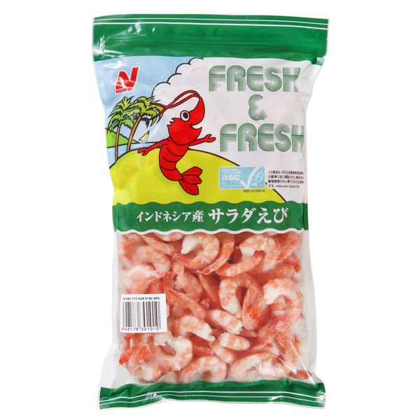 ニチレイ ケ)業務用 サラダ尾付むき(バナメイ)41/50 8383 1ケース 1KG×10　冷凍（直送品）