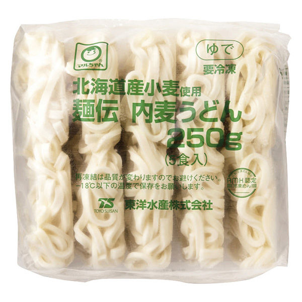 東洋水産 ケ)業務用 麺伝 内麦うどん 1ケース 250G×5×4 冷凍（直送品