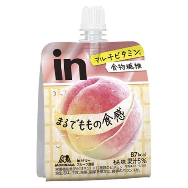 inゼリー フルーツ食感＜もも＞ 6個 森永製菓 - アスクル