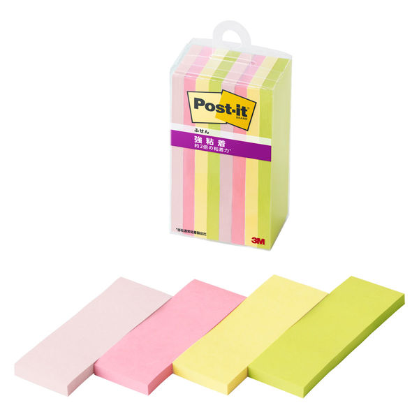 スリーエム(3M) ポストイット ふせん 付箋 強粘着 75mm×25mm マルチ