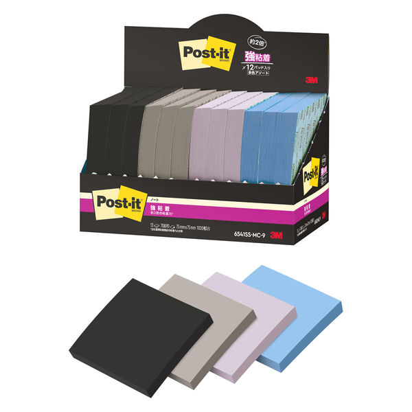 スリーエム(3M) ポストイット ふせん 付箋 強粘着 ノート 75mm×75mm