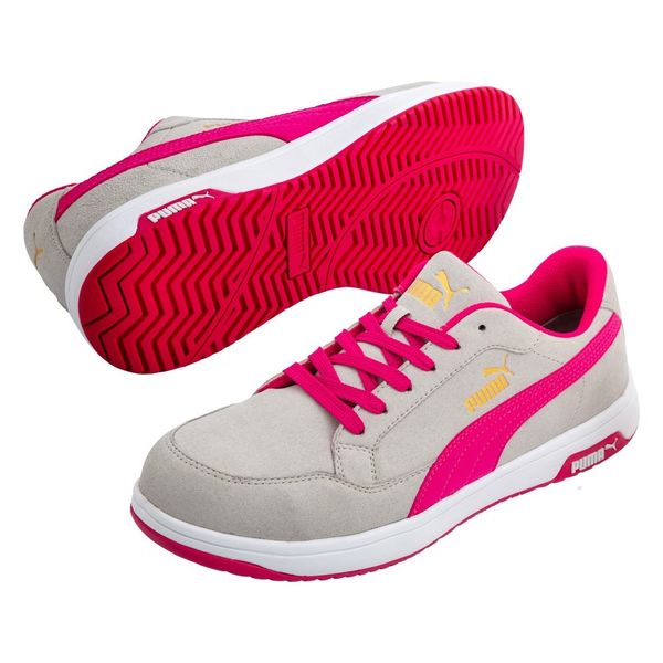 【新品未使用】PUMA 安全靴 ヘリテイジエアツイスト2.0 グレー＆ピンク PUMA 安全靴 プーマ 新作 レディース メンズ 静電 ヘリテイジ