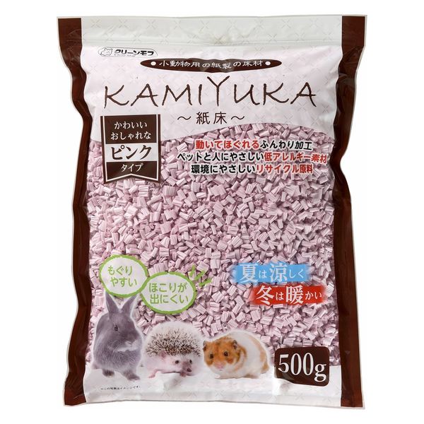 KAMIYUKA 500g 14バック KAMIYUKA 500g 14バック セット販売】クリーンモフ 小動物用の紙製の床材