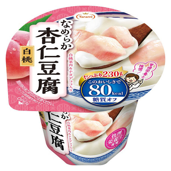 なめらか杏仁豆腐白桃 80kcal 6個 たらみ ゼリー - アスクル