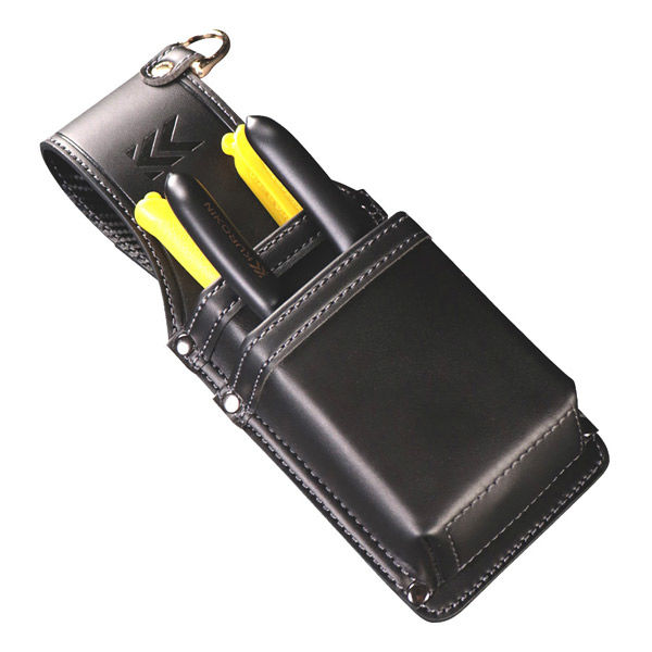 WORKING!! 初版 限定版ねんプチ付き (保存用) LIGHT PU LEATHER SERIES 圧着2段ホルダー(黒金) AH-12BG 1個 フジ矢