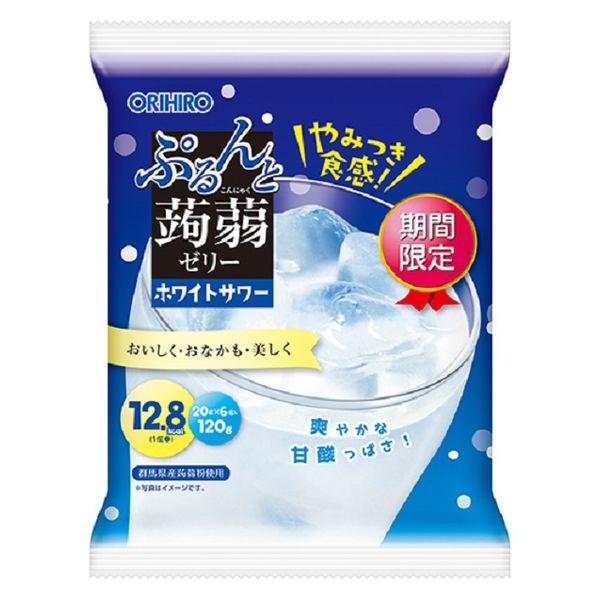 ぷるんと蒟蒻ゼリーパウチ ホワイトサワー 6個 オリヒロプランデュ