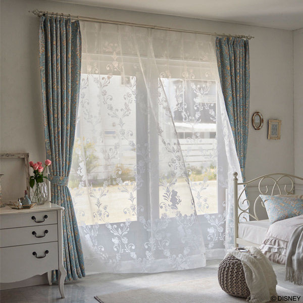 スミノエ プリンセス レースカーテン ディズニー クラッシック