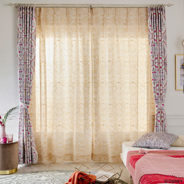 スミノエ プリンセス レースカーテン ディズニー マジックランプボイル