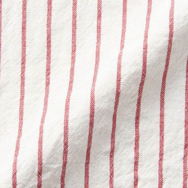 無印良品 インド綿 ランチョンマット ランダムストライプ オフ白×赤 約45×35cm 良品計画 - アスクル