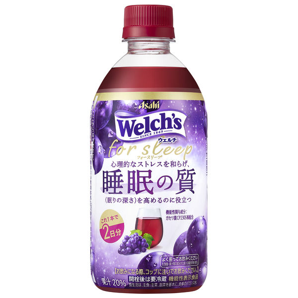 アサヒ飲料 Welch's（ウェルチ）for sleep 睡眠の質 470ml 1箱（24本入