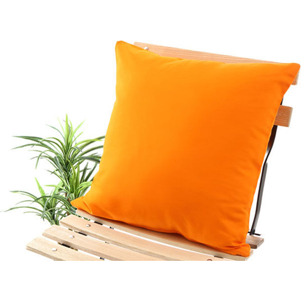 クッションカバー 綿100% 450×450mm アプリコット 1枚（直送品