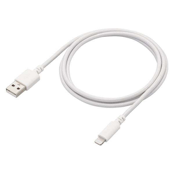 iPhone充電 ライトニングケーブル 1m 最大12W 高耐久 白 MPA