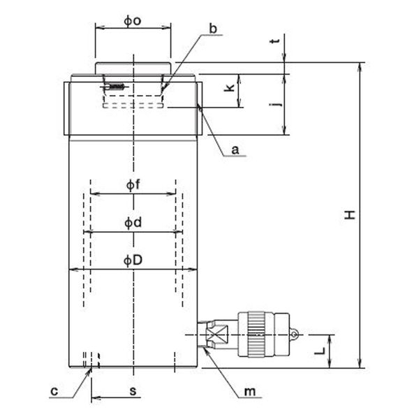 大阪ジャッキ製作所 Ｅ形パワージャッキ E23S10 1個（直送品） - アスクル