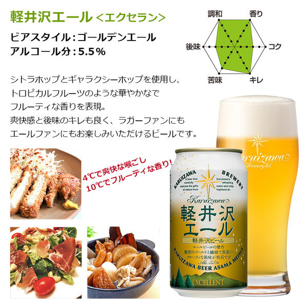 ビール クラフトビール 軽井沢ブルワリー 6種 飲み比べ 缶 350ml 1 