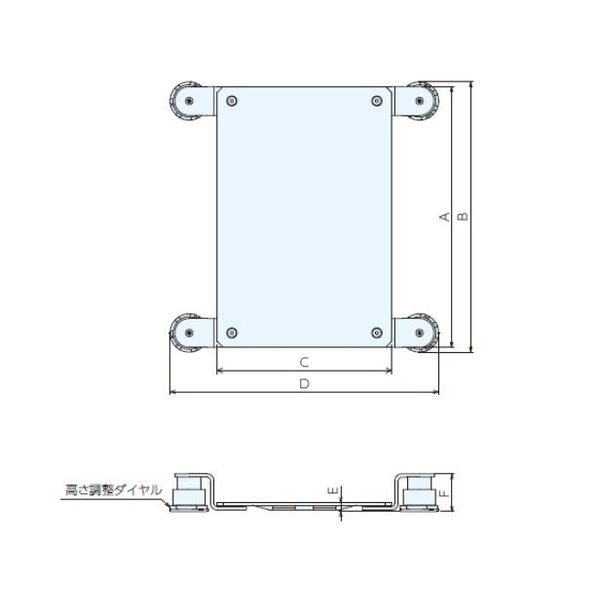 ナベヤ 低床除振台 VLS VLS3858-030HD2 1個（1台）（直送品） - アスクル