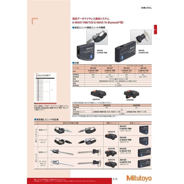 ミツトヨ UーWAVEーTCB(IP67タイプ)264ー624 264-624 1台（直送品 