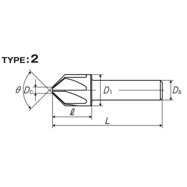 彌満和製作所 ボール盤用カウンタシンク CS-QM35X90 1本（直送品