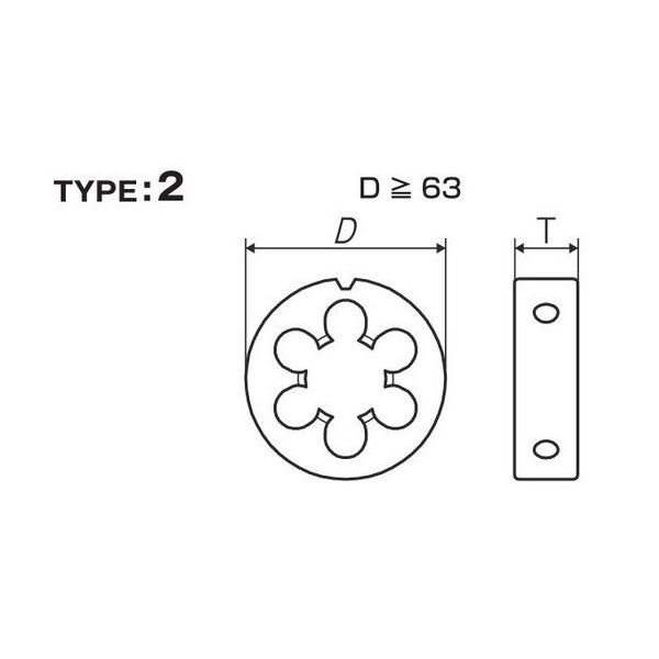 彌満和製作所 ソリッドダイス（メートルねじ）左ねじ用 DLH2M28X1.5