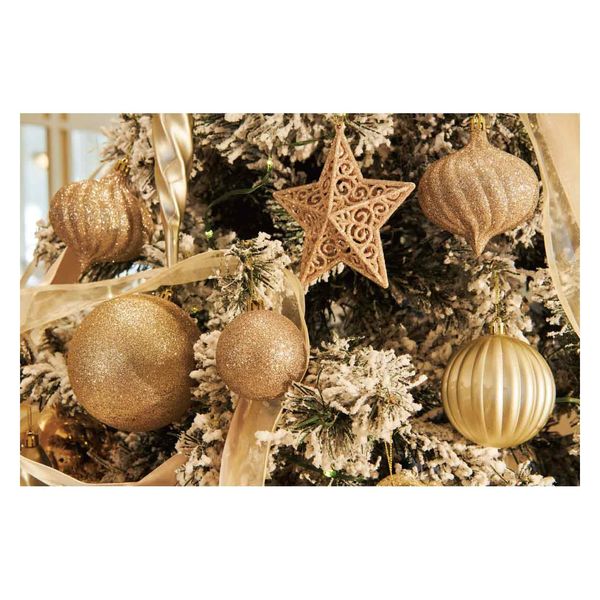 クリスマスツリー 装飾品 ストア・エキスプレス デラックスウッドポットツリーセット スノー 高