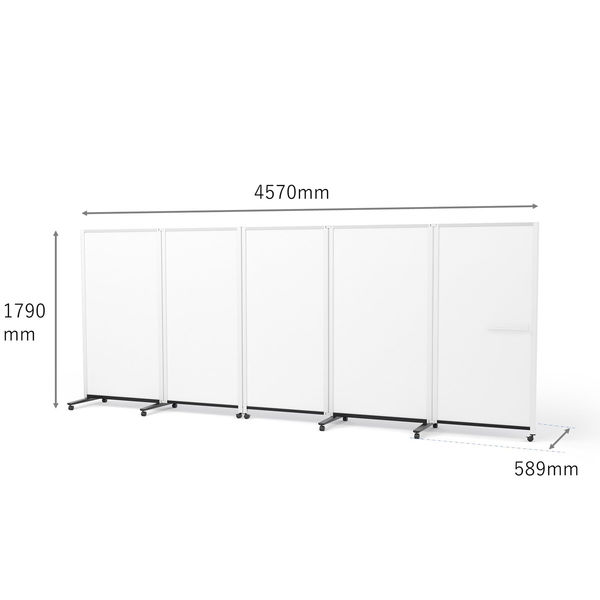 軒先渡し】プラス PWJ ５連衝立 幅4570×奥行589×高さ1790mm PWJ