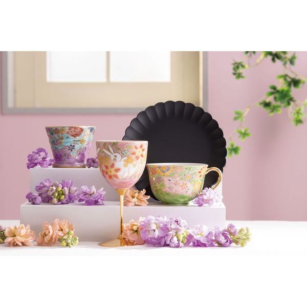 日本の伝統工芸品【九谷焼】 カップ&ソーサー 碧象 ソーサー山中漆器