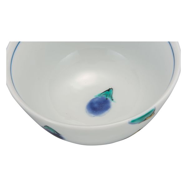 伊野正峰 日本の伝統工芸品【九谷焼】 飯碗 色なす (K9-469) (K8-426