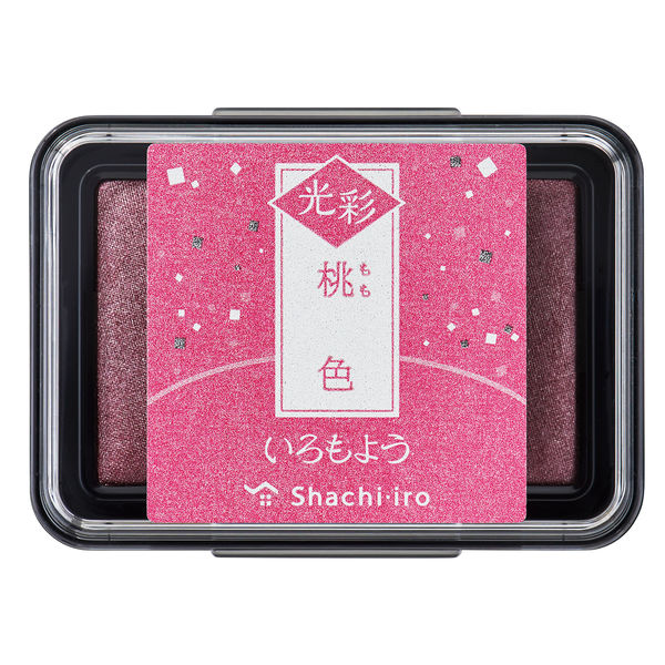 シヤチハタ スタンプ台 いろもよう 光彩 桃色 HAC-1G-LP 1個 - アスクル
