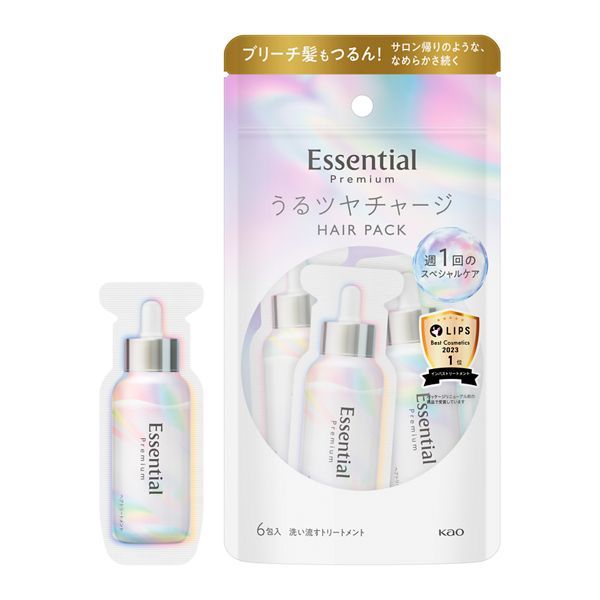 エッセンシャル プレミアム うるツヤチャージヘアパック 9g×6包入 ヘアトリートメント 花王