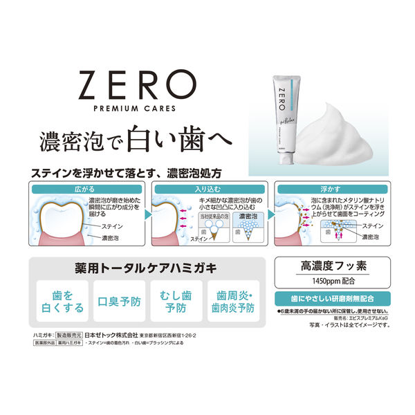 歯磨き粉 フッ素 ゼロプレミアムケアズ リラックス ジェントル