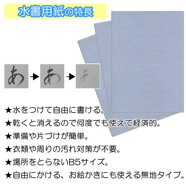 あかしや 書道用品 水書 水書用紙 B5判・無地 AO-63SU 5コ（直送品