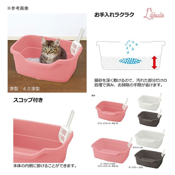 株式会社 販売 リッチェル [リッチェル] Lapule ラプレ 砂取りネコトイレ ダークグレー 入数8 【2ケース販売】