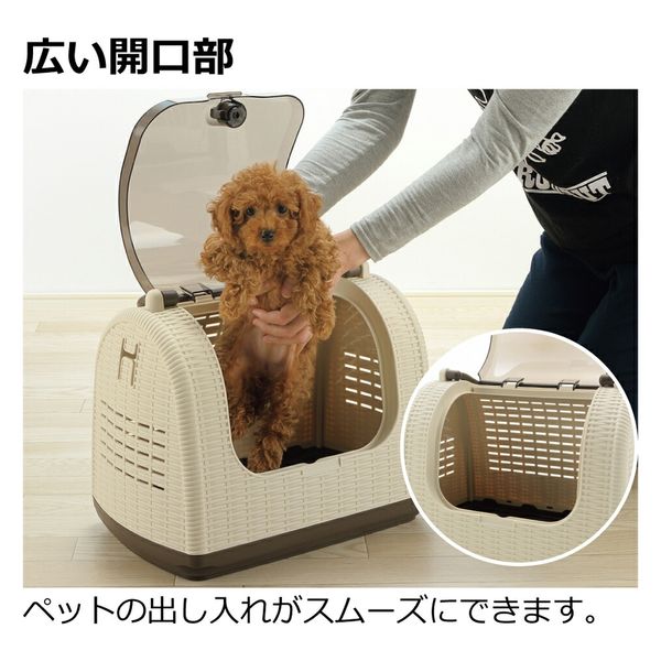 リッチェル ラタンキャリー ブラウン 286424 1個（直送品