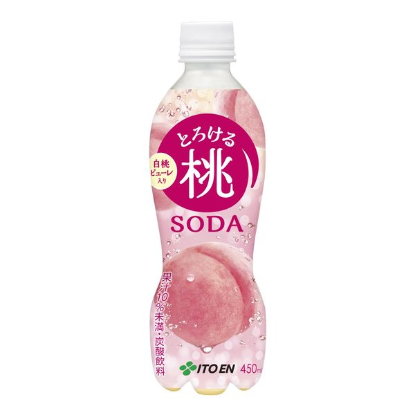 伊藤園 とろける桃ソーダ 450ml 1セット（48本） - アスクル