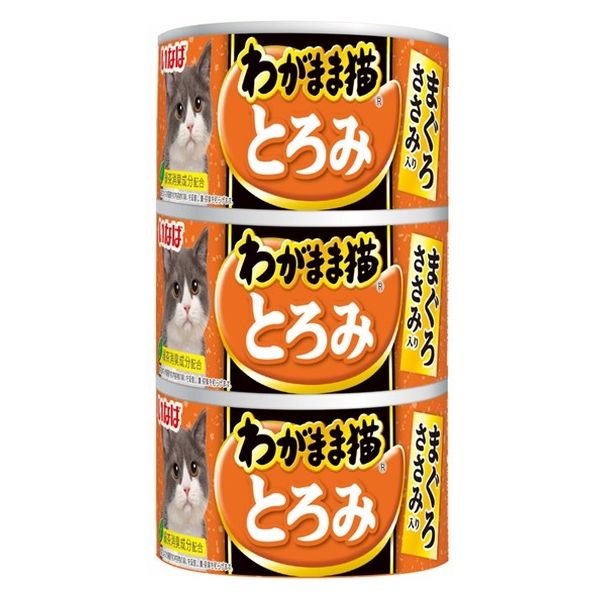 いなば わがまま猫 とろみ まぐろ ささみ入り（140g×3缶）3個 