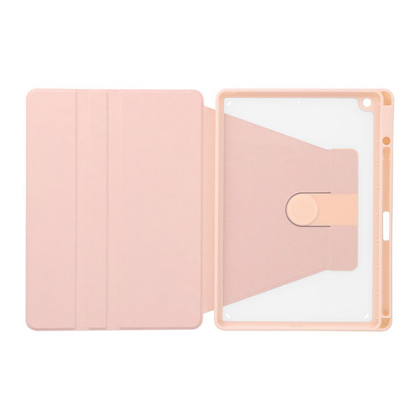 OWLTECH iPad 10.2インチ対応360度回転するケース シェルピンク