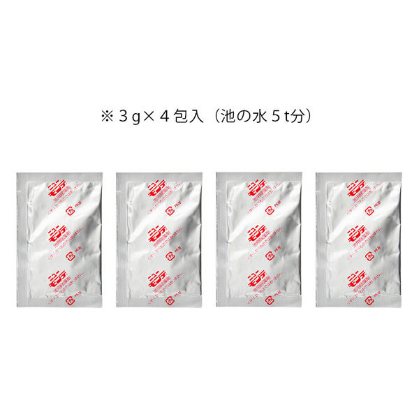 日本動物薬品 ニチドウ アオコ除去剤 ニューモンテ ３ｇ×４包入り ２０トン用 273459 1個（直送品） - アスクル
