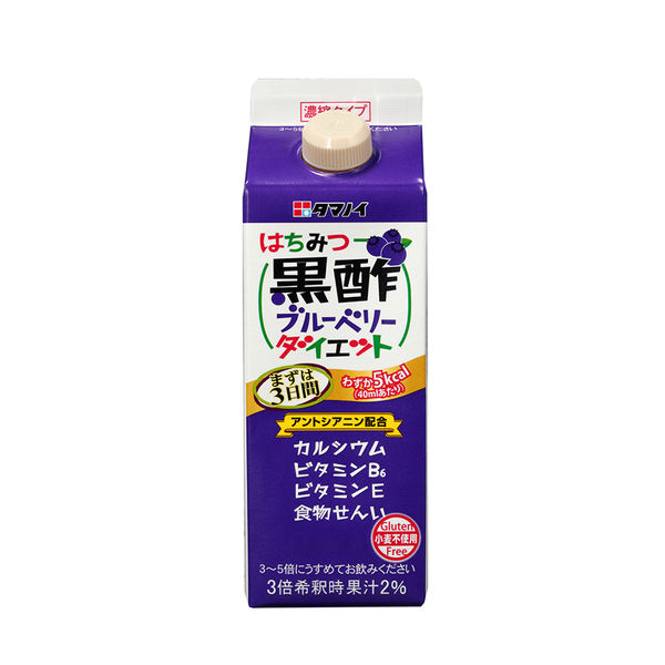 タマノイ酢 はちみつ黒酢ブルーベリーダイエット濃縮タイプ 500ml 1箱 