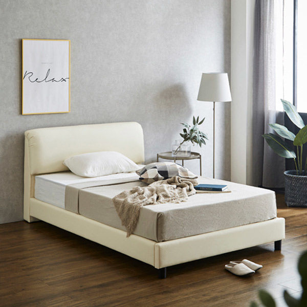 軒先渡し】後藤家具物産 シンプル レザーベッド ダブル 幅1490×長2130