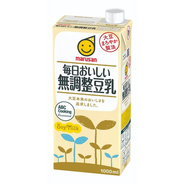 マルサンアイ 毎日おいしい無調整豆乳 1000ml（1リットル） 1箱（6本入） アスクル