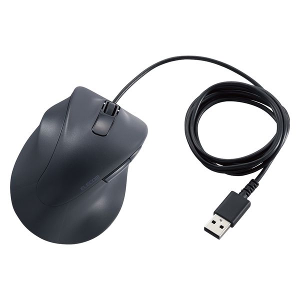 有線マウス 静音 5ボタン 左手専用 Sサイズ 小型 ブラック M 有線マウス 静音 5ボタン 左手専用 Sサイズ 小型 ブラック M
