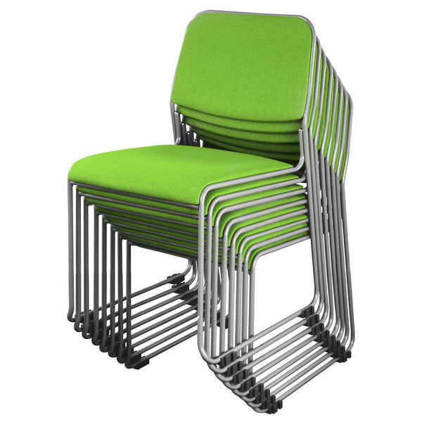 【軒先渡し】ナカバヤシ スタッキングチェア NSF ファブリック グレー NCS-NSFF00205GY 1セット(5脚入)（直送品） ナカバヤシ グレー