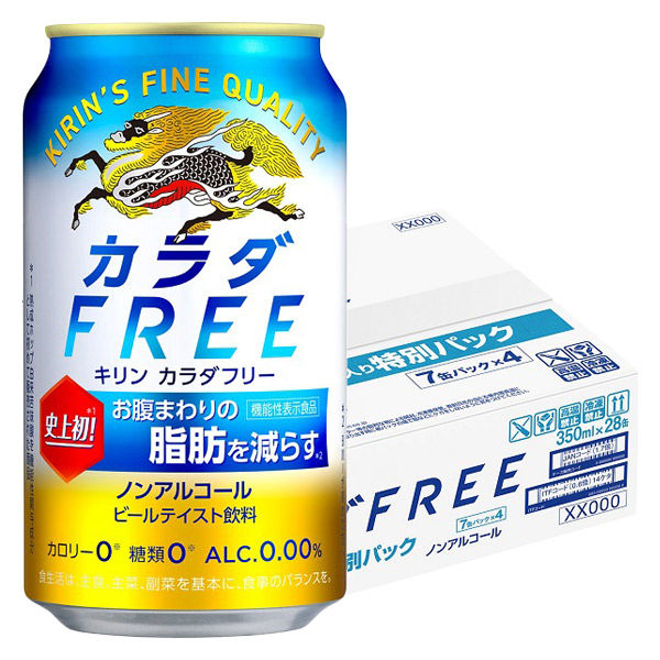 4本増量）（数量限定）ノンアルコールビール キリン カラダFREE 1箱