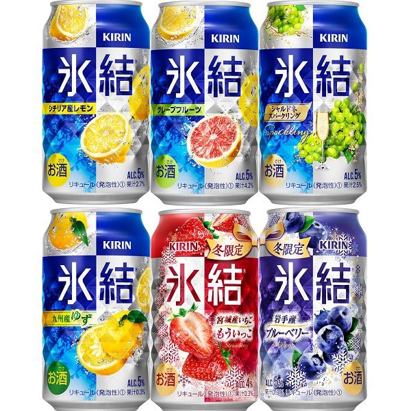 （数量限定）チューハイ 飲み比べ キリン 氷結 350ml 6種バラエティアソート 1箱（24本）