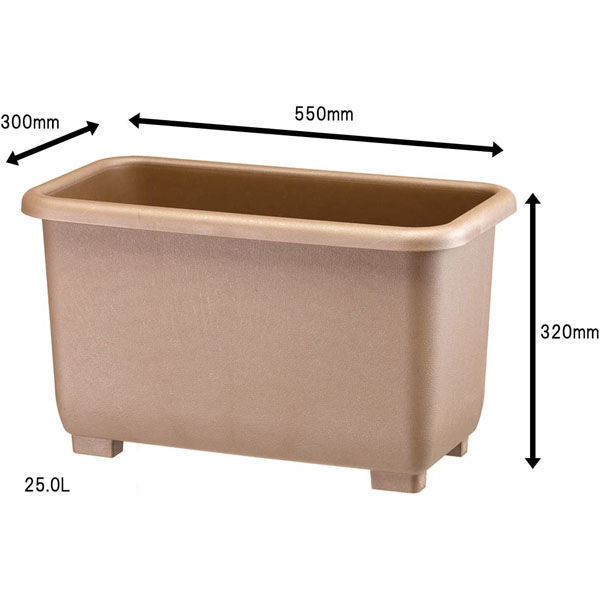 大和プラスチック eco&ecoウインプランター 深55型 エコブラウン