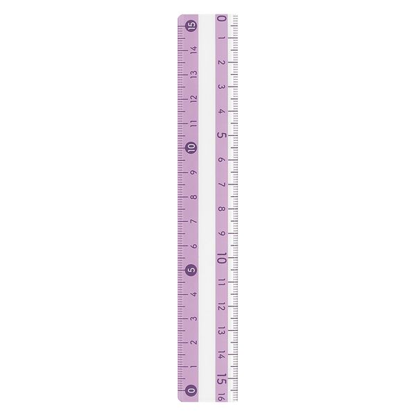 クツワ モジサシ定規 16cm パープル KB033PU 1セット（10本