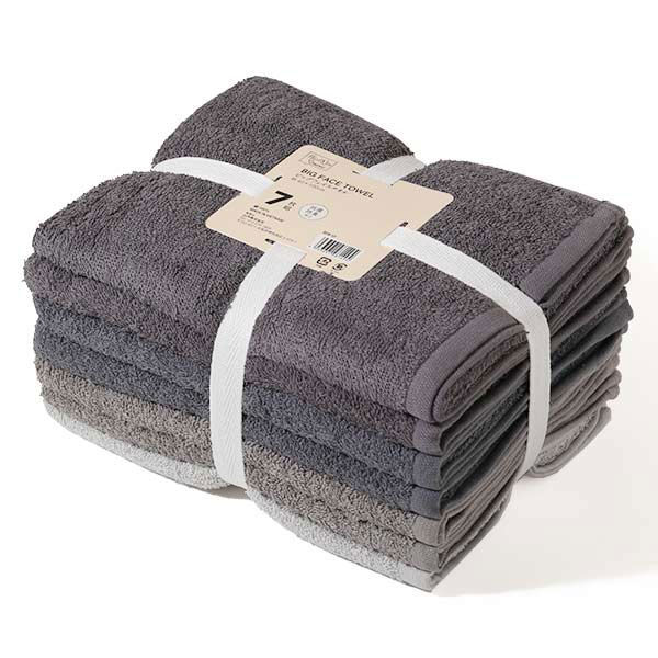 山内株式会社 ビッグフェイスタオル 7枚セット 抗菌防臭 BFB-SF 1