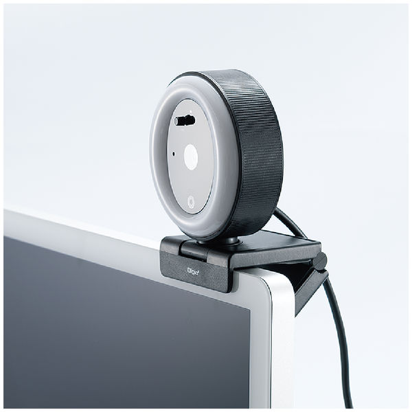 WEBカメラ LEDリングライト付き 有線 1.5m USB接続 200万画素 WEBカメラ LEDリングライト付き 有線 1.5m USB接続 200万画素